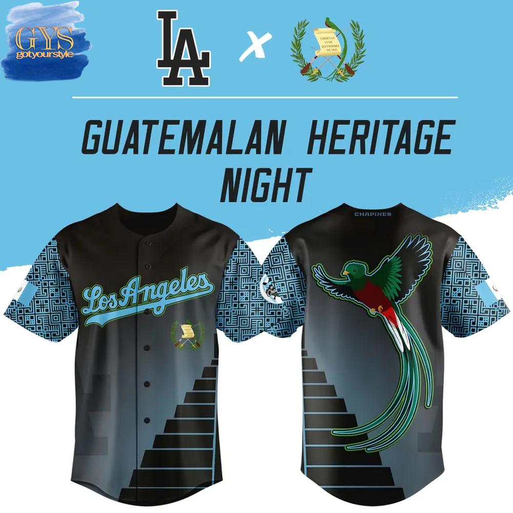 Los Angeles x Guatemalan Heritage Night Limited Edition Baseball Jersey