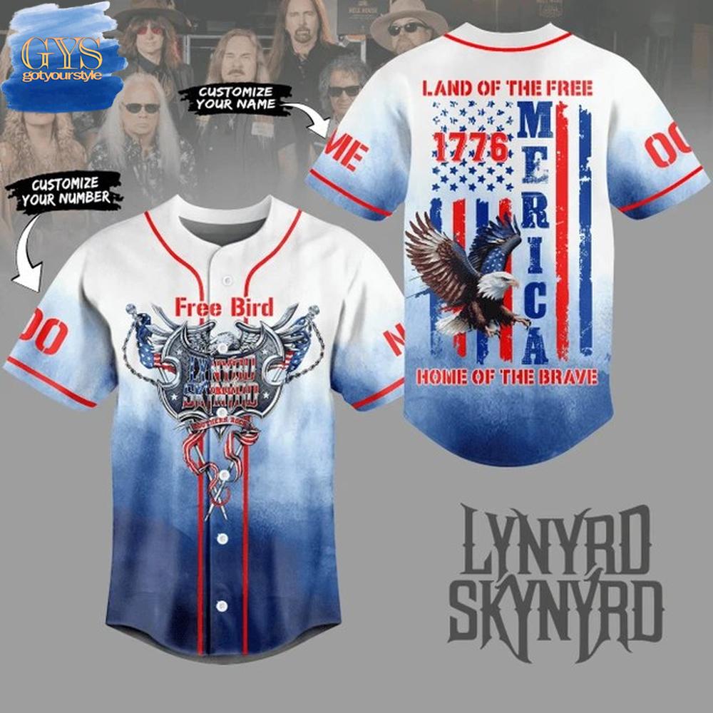 Lynyrd Skynyrd Free Bird Personalized Limited Edition Baseball Jersey