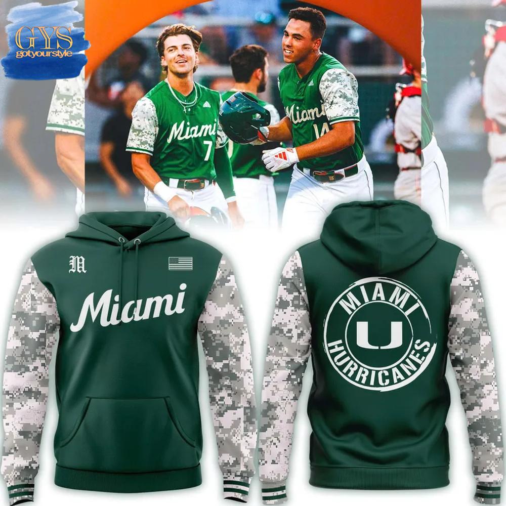 Miami Hurricanes 2025 Armed Forces Day Camo Hoodie