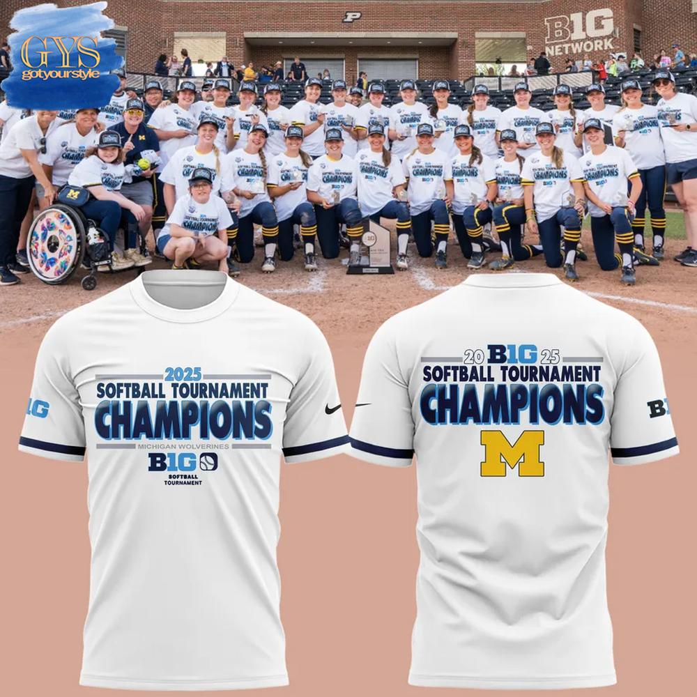 Michigan Wolverines Big Ten Softball Champions 2025 Merch Collection