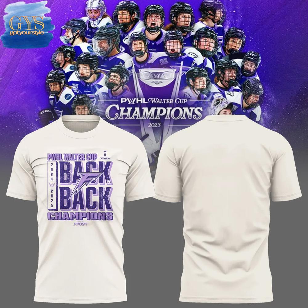 Minnesota Frost 2025 Walter Cup Champions Back To Back T-Shirt