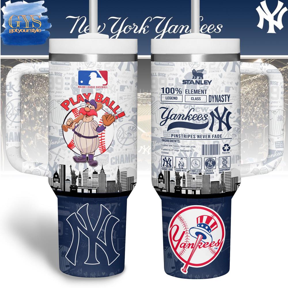 NY Yankees MLB Play Ball 40 Oz Stanley Tumbler Cup