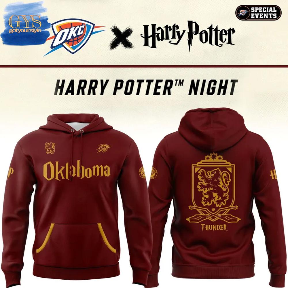 Oklahoma City Thunder Harry Potter Limited Edition Hoodie