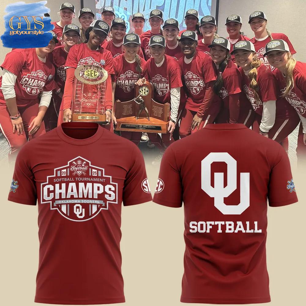Oklahoma Sooners 2025 SEC Softball Conference Tournament Champions Merch Collection