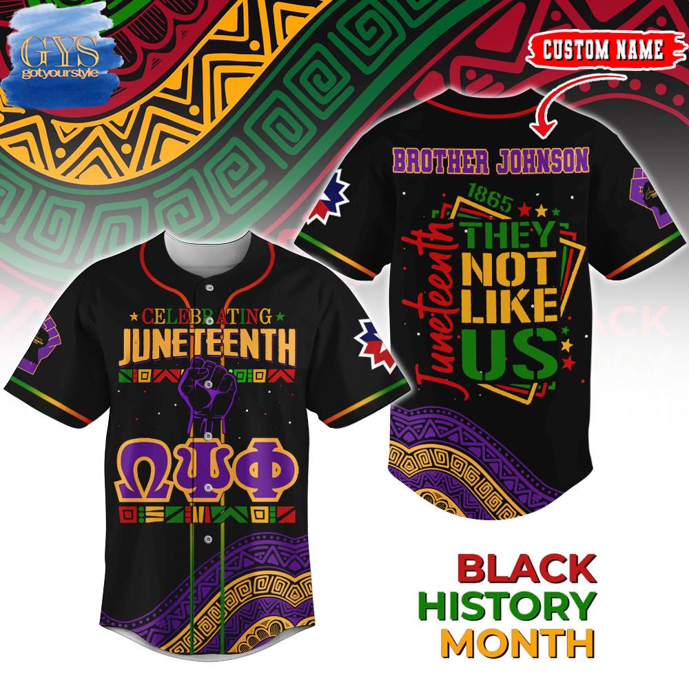 Omega Psi Phi x Juneteenth  Edition Baseball Jersey