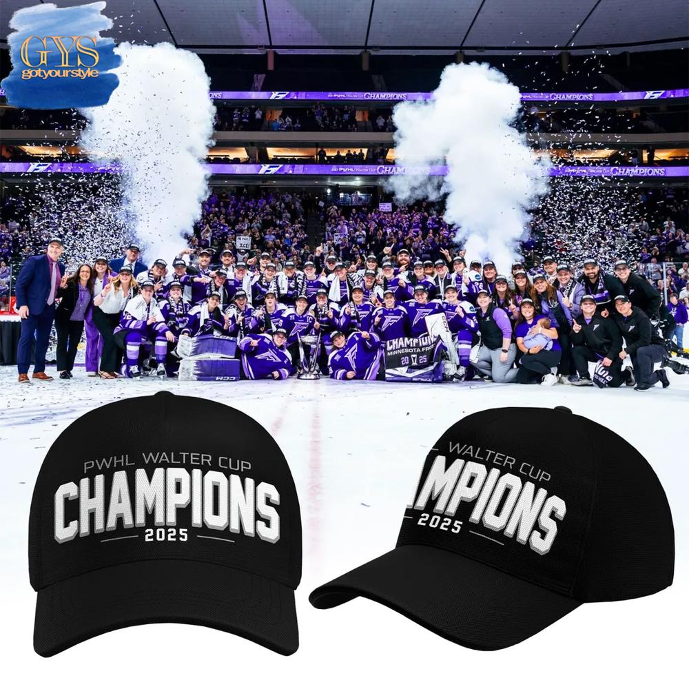 PWHL Minnesota Frost 2025 Walter Cup Champions Cap