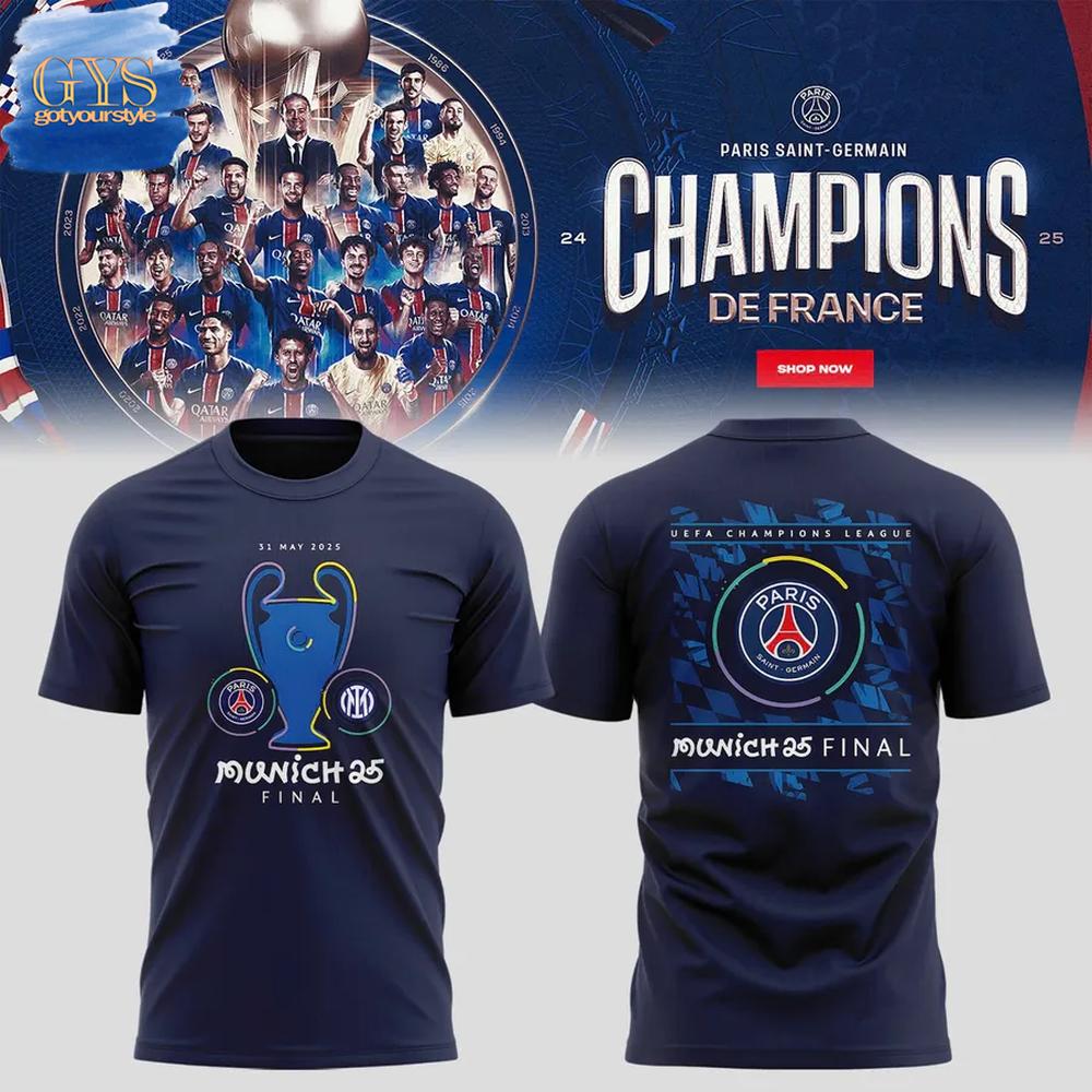Paris Saint-Germain UEFA Champions League Final 2025 T-Shirt