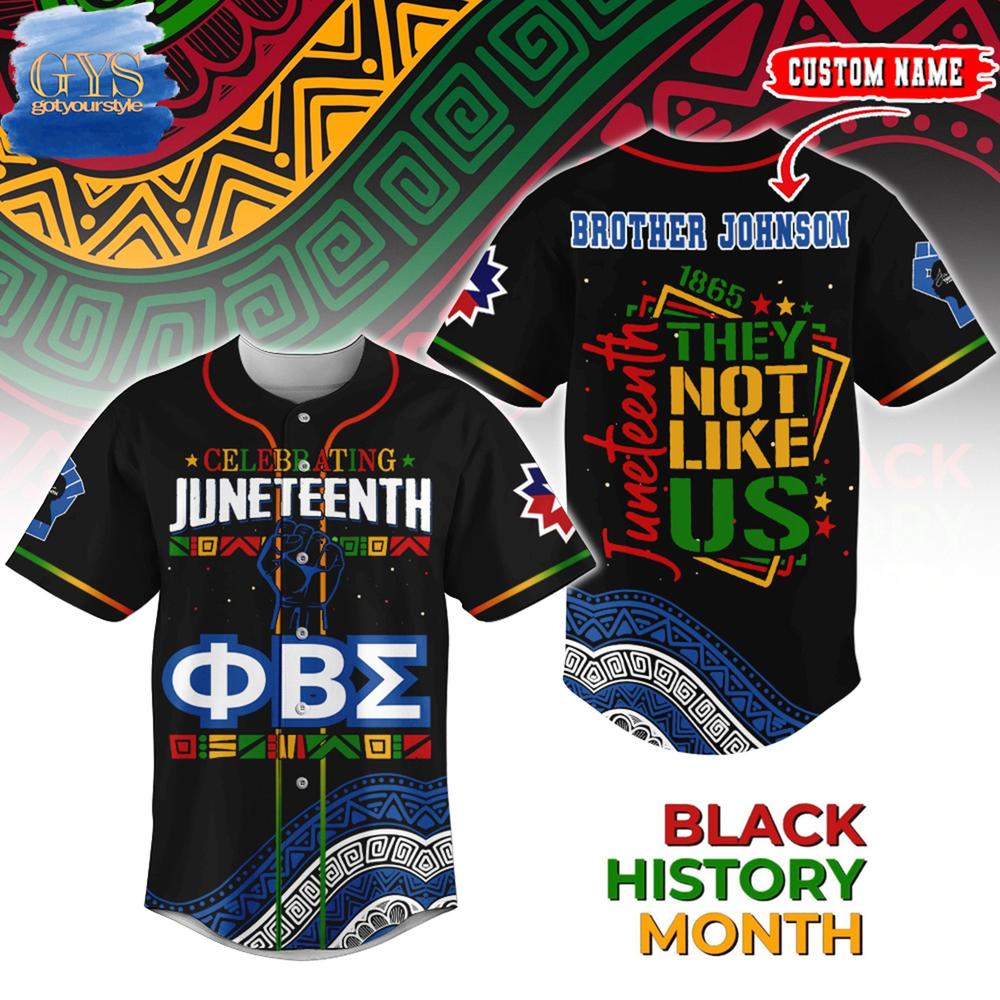 Phi Beta Sigma x Juneteenth  Edition Baseball Jersey