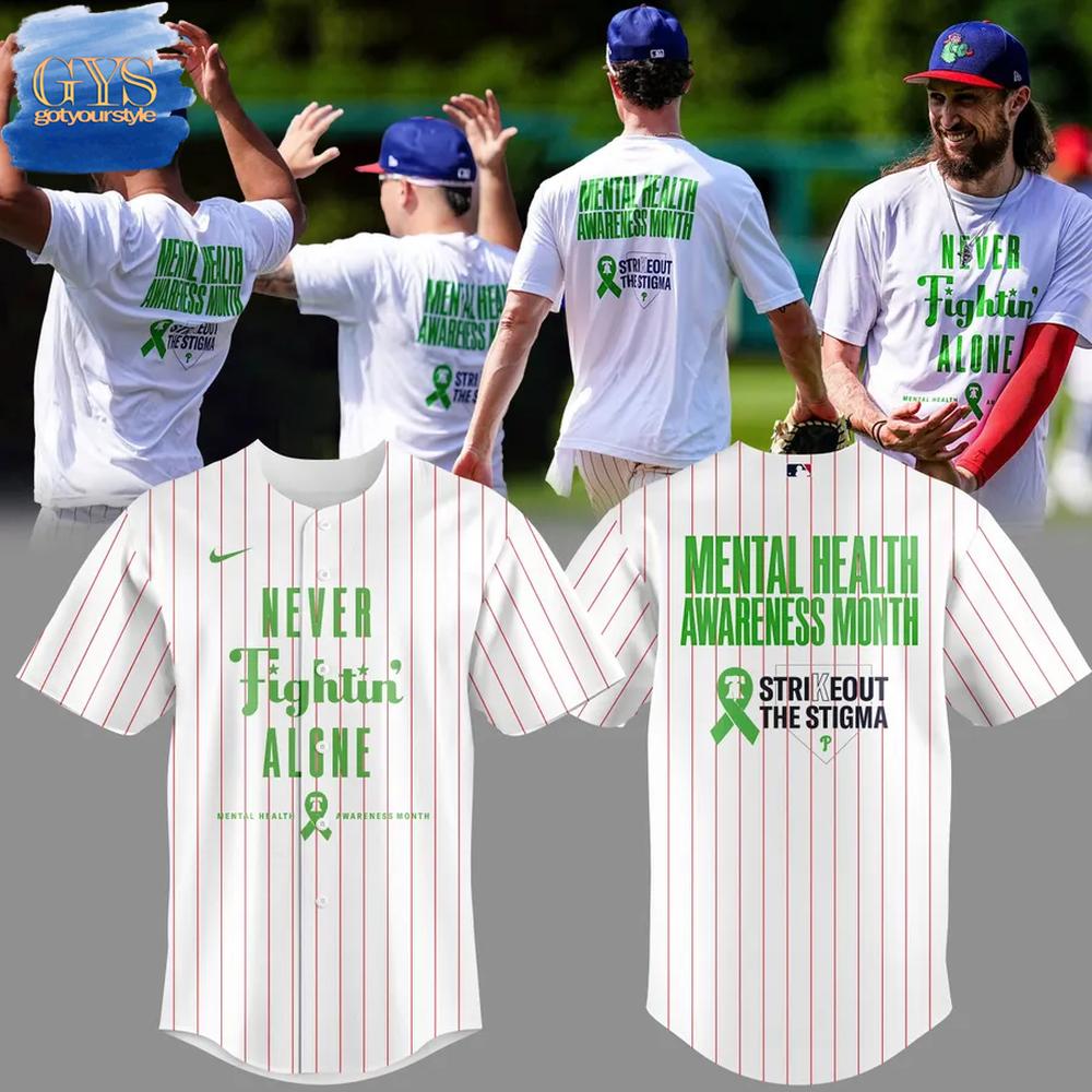 Philadelphia Phillies Mental Health Awareness Month Baseball Jersey