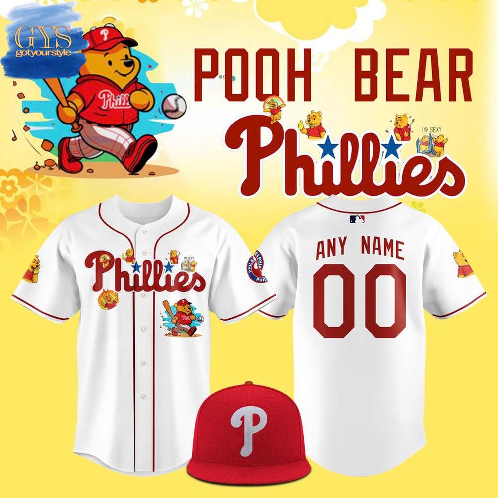 Philadelphia Phillies x Pooh Bear Limited Edition Baseball Jersey