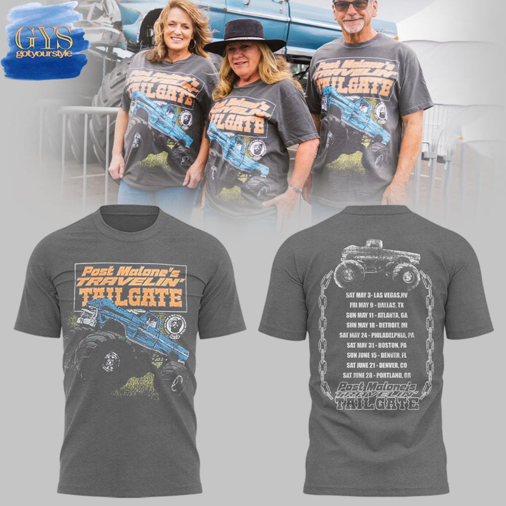 Post Malone Traveling’ Tailgate Tour 2025 Merch Collection
