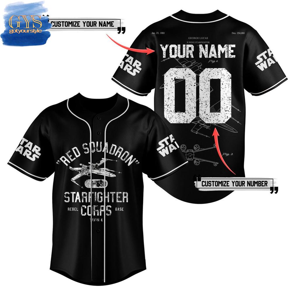 Red Squadron Star Wars Limited Edition Baseball Jersey