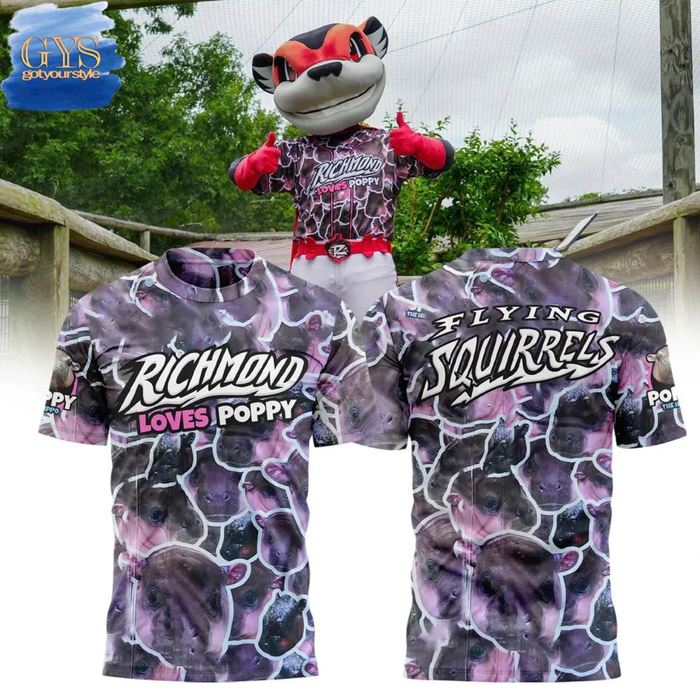 Richmond Flying Squirrels Loves Poppy Limited Edition T-Shirt