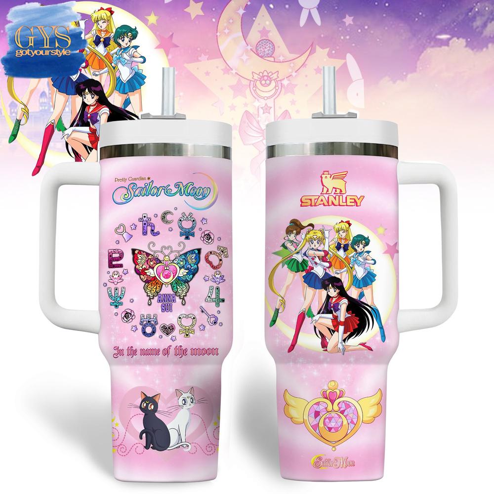Sailor Moon Pretty Guardian 40 Oz Pink Stanley Tumbler Cup
