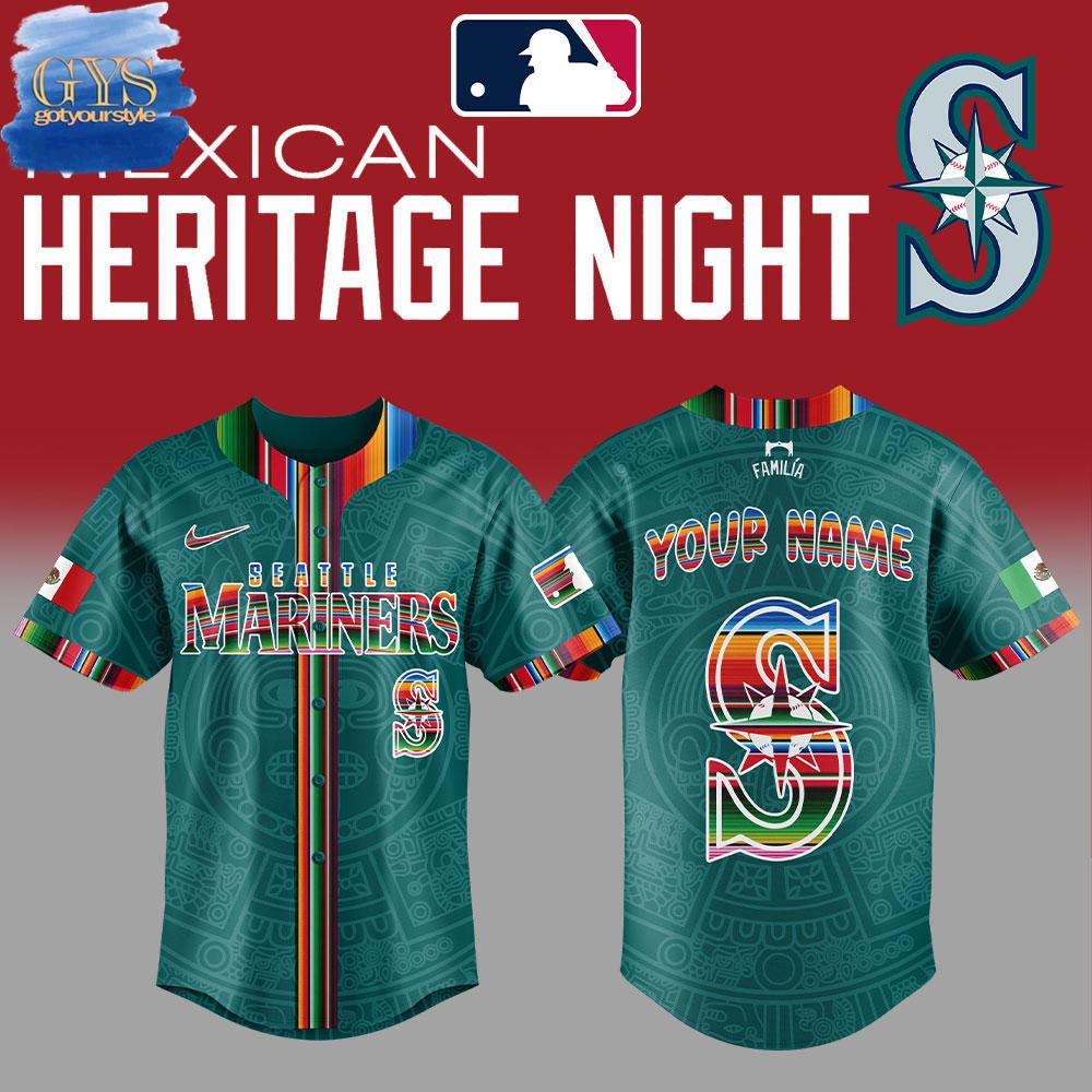Seattle Mariners Mexican Heritage Night Special Limited Edition Baseball Jersey