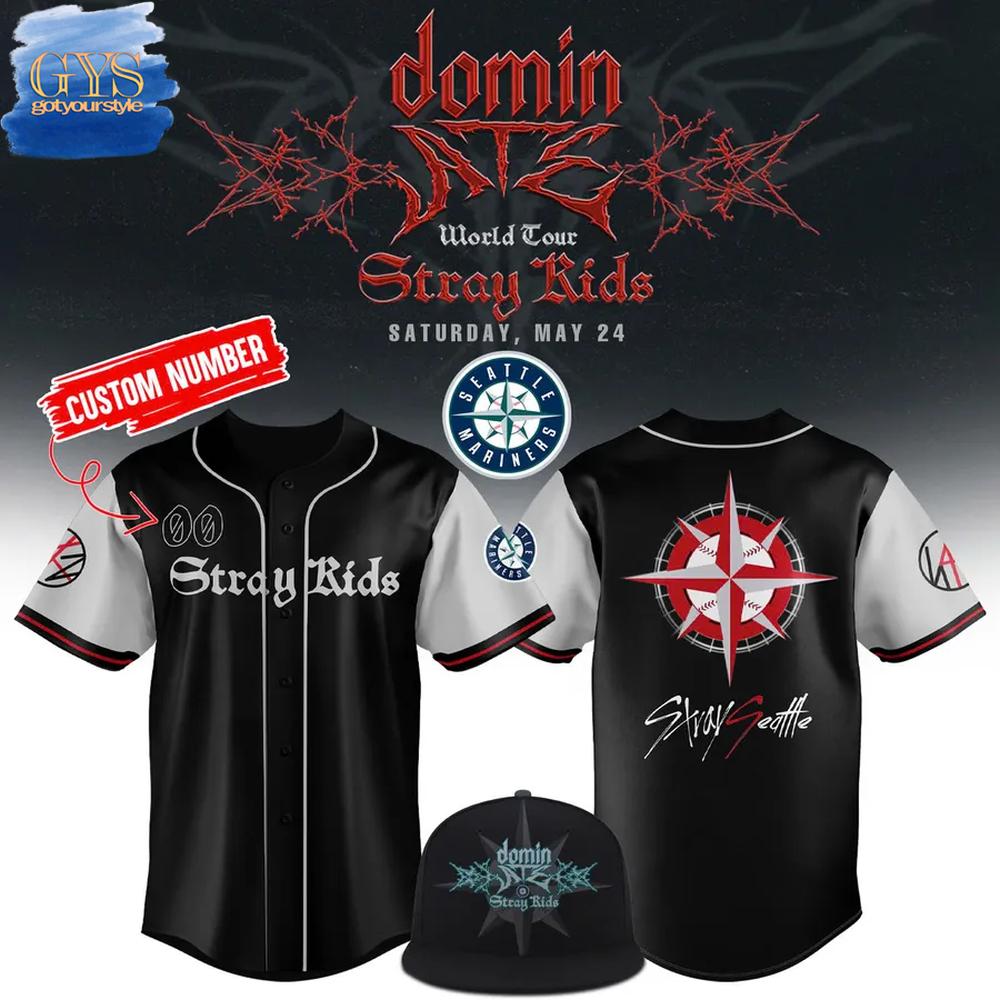 Seattle Mariners x Stray Kids World Tour 2025 Limited Edition Baseball Jersey