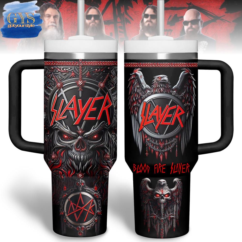 Slayer Blood Fire Limited Edition 40 Oz Handle Tumbler Cup