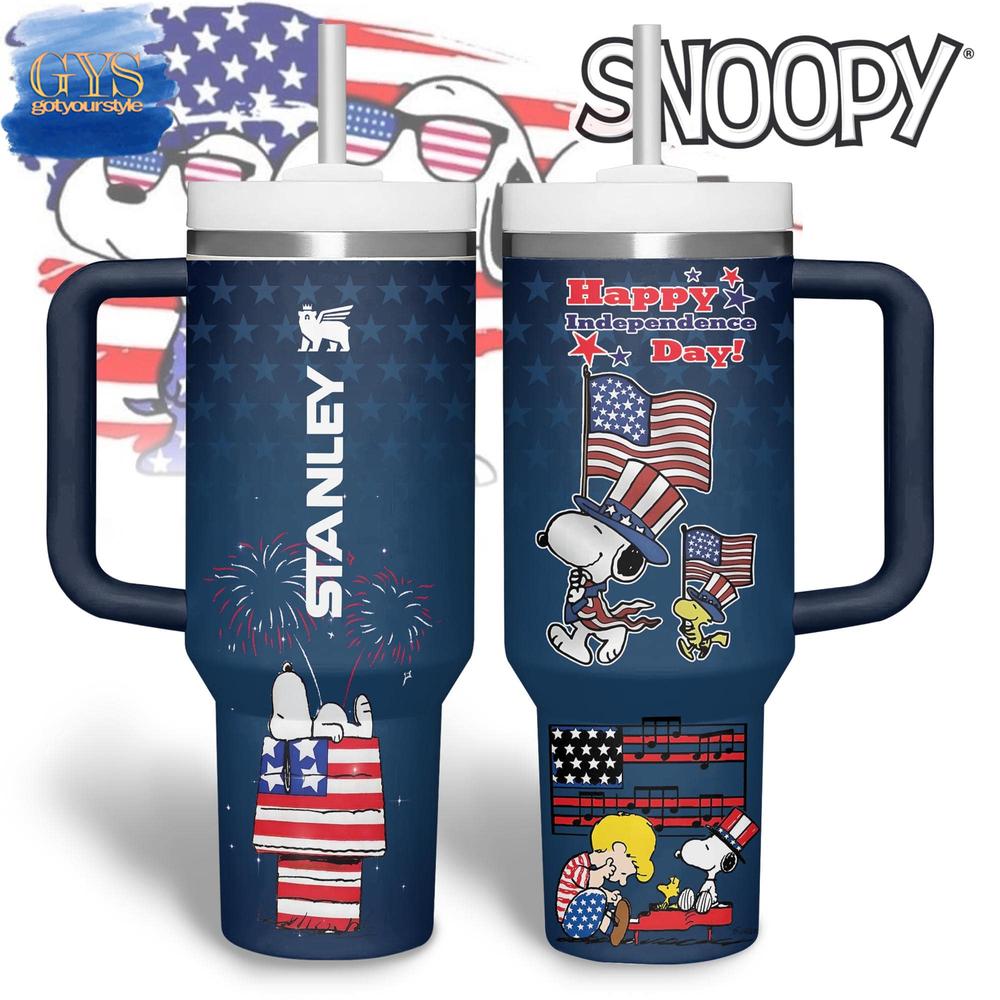 Snoopy Happy Independence Day 40 Oz Stanley Cup