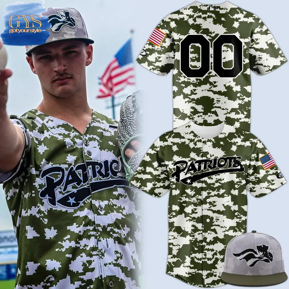 Somerset Patriots Military Appreciation Night Camo Baseball Jersey