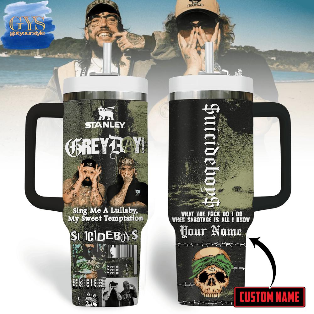Suicideboys Grey Day 2025 Tour 40 Oz Stanley Tumbler Cup