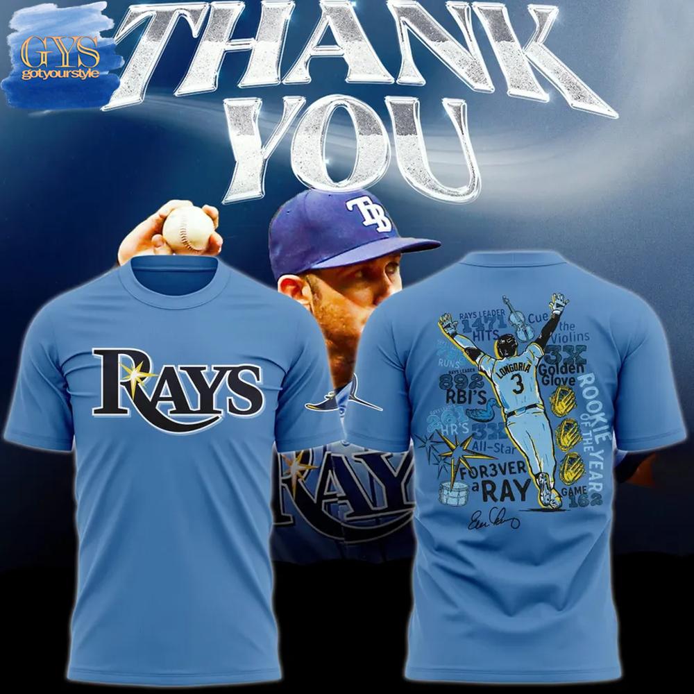 Tampa Bay Rays Evan Longoria Thank You For The Memories Signatures Merch Collection