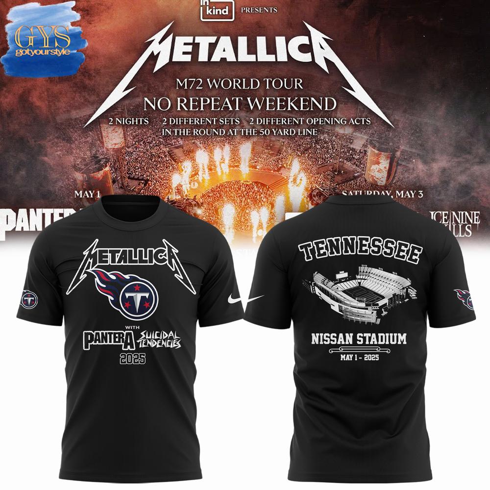 Tennessee Titans x Metallica M72 World Tour T-Shirt