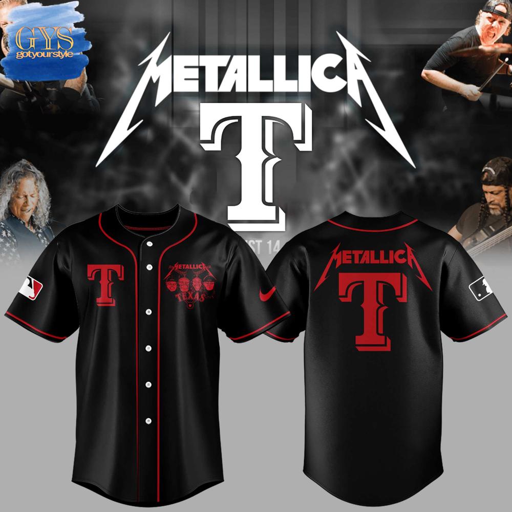 Texas Rangers x Metallica Tour Limited Edition Baseball Jersey