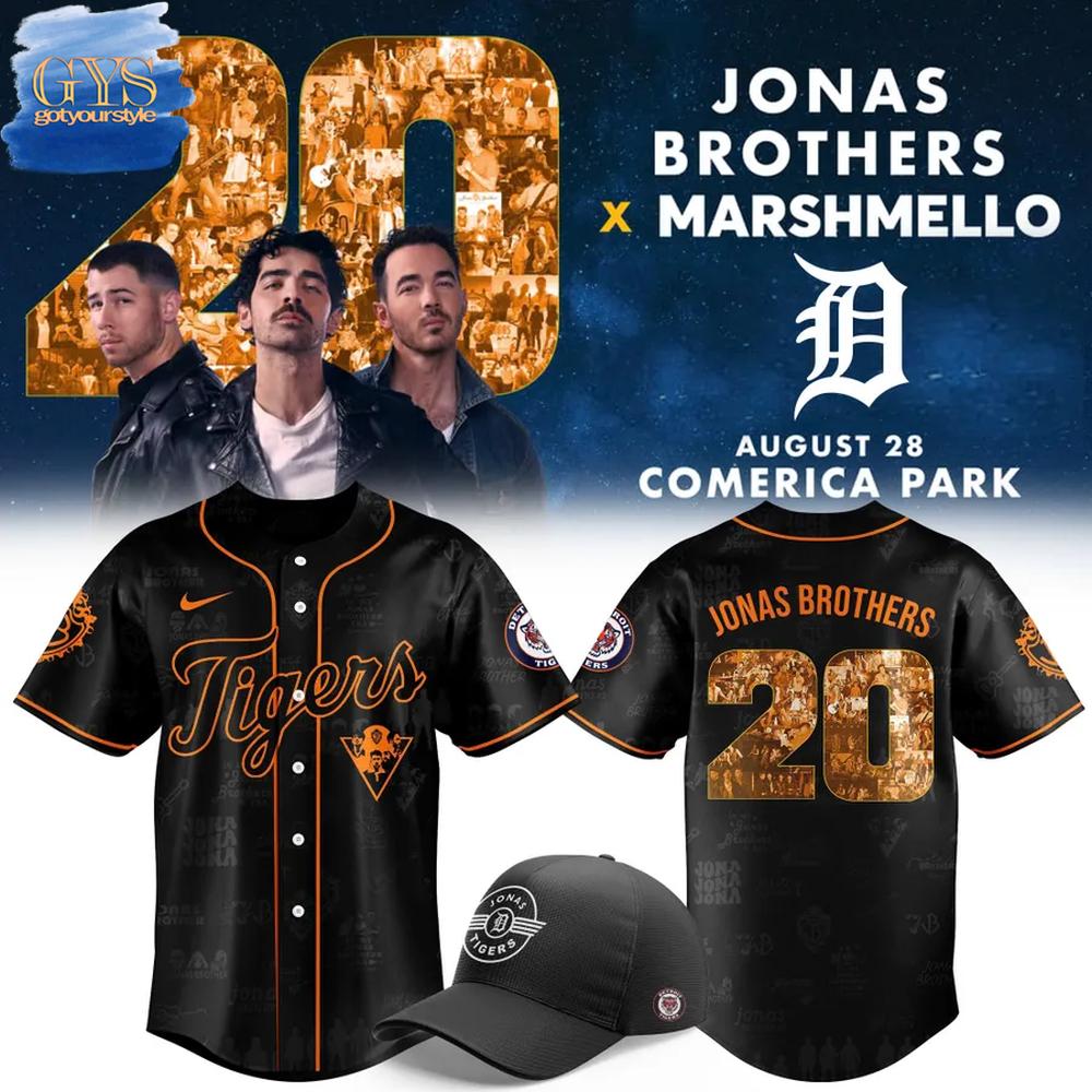 Tigers x Jonas Brothers x Marshmello Limited Edition Baseball Jersey