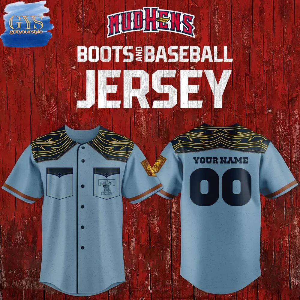 Toledo Mud Hens Boots And Baseball Weekend Limited Edition Baseball Jersey