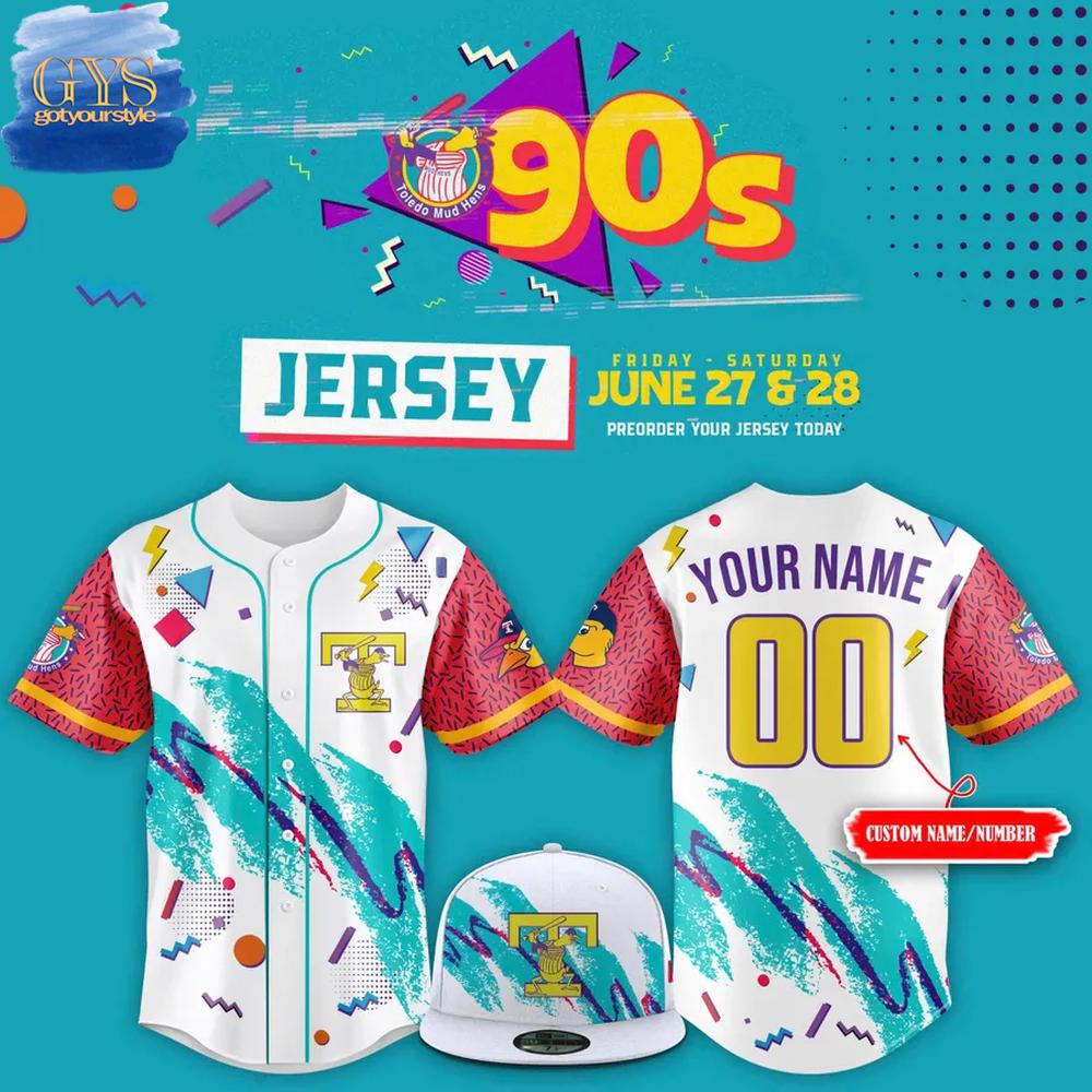 Toledo Mud Hens ’90s Throwback Baseball Jersey