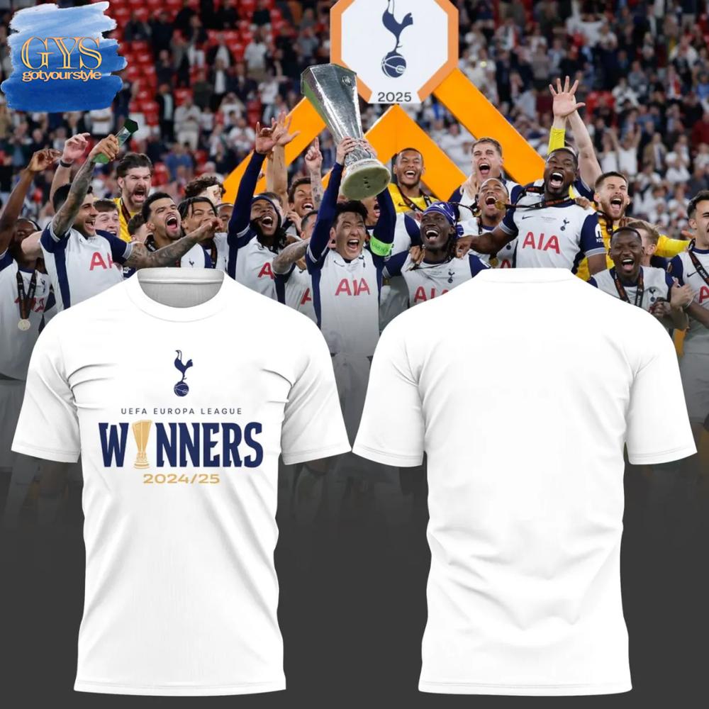 Tottenham Europa League 2025 Winners Tee Shirt