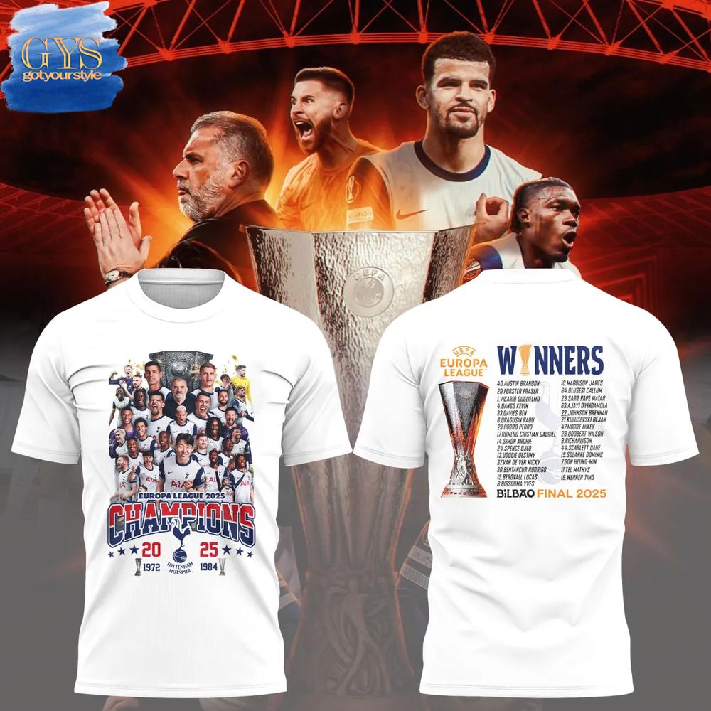 UEFA Europa League 2025 Champions Tottenham Hotspur Merch Collection