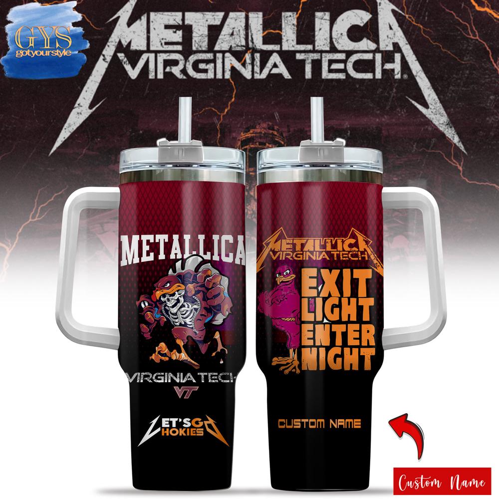 Virginia Tech Hokies Metallica Limited Edition 40 Oz Stanley Tumbler