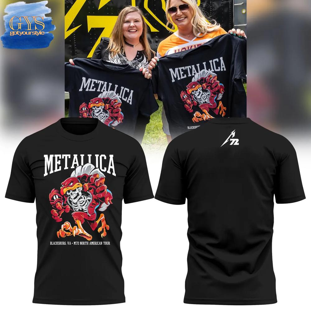 Virginia Tech Metallica M72 Tour Limited Edition Tee Shirt