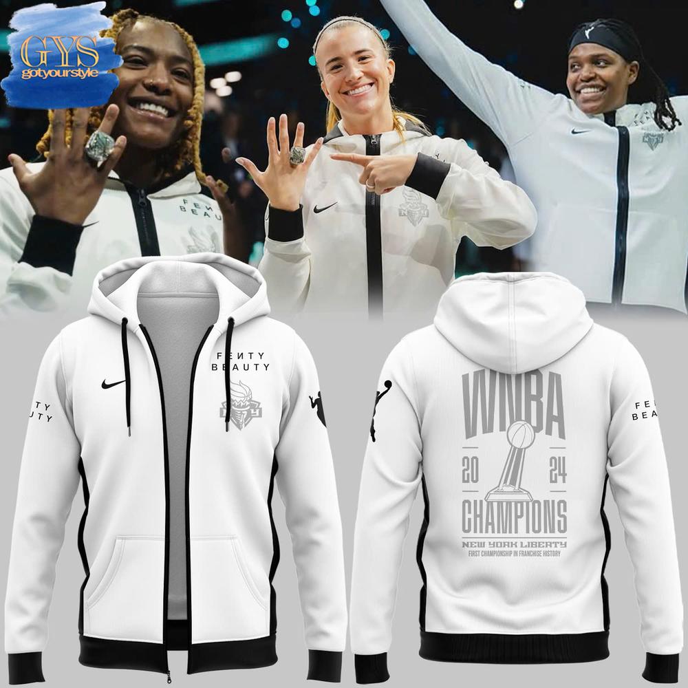 WNBA Champions New York Liberty Fenty Beauty Limited Edition Zip Hoodie