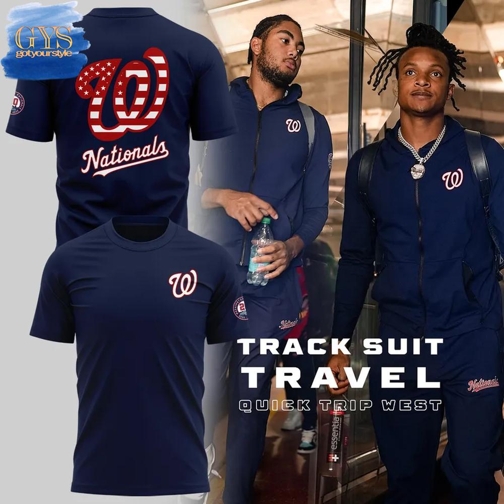 Washington Nationals Track Suit Travel Shirt Collection