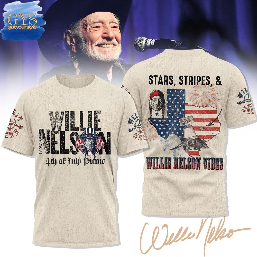 Willie Nelson 4th Of July Picnic T-Shirt