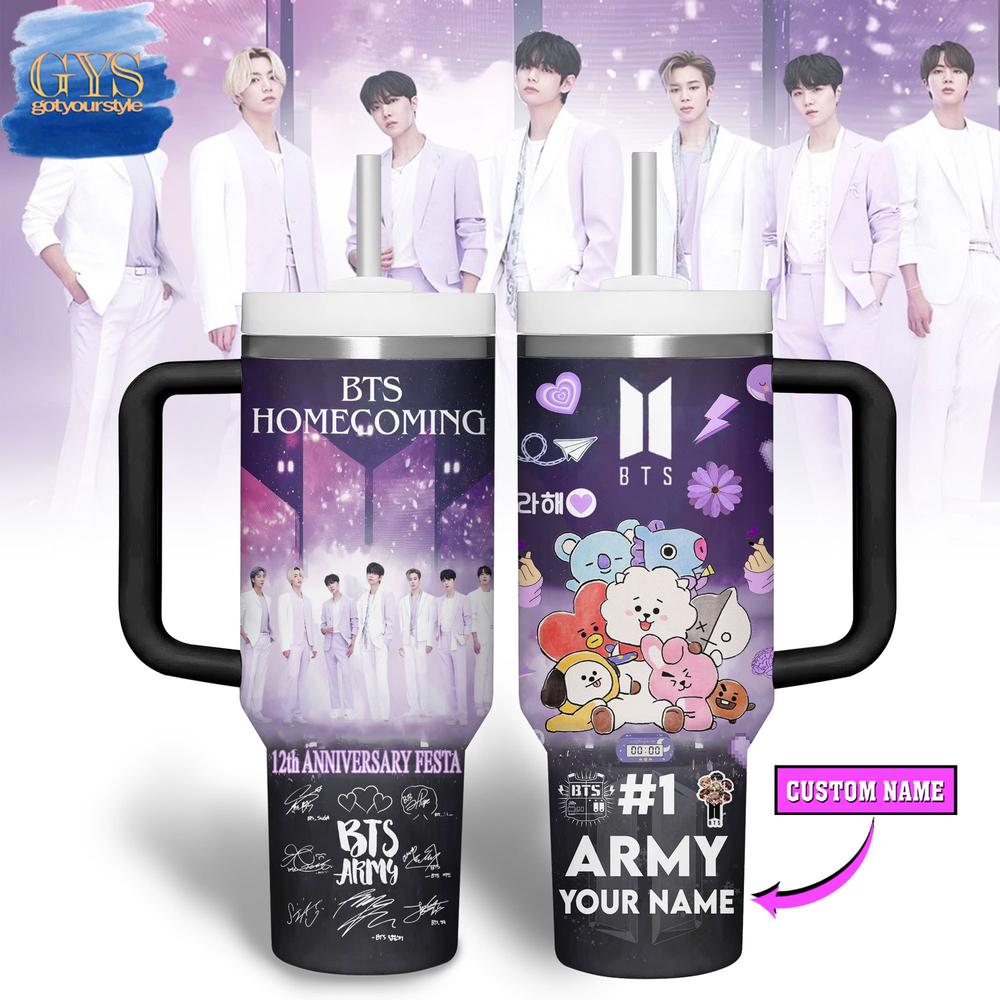 BTS Homecoming 12th Anniversary Limited Edition 40 Oz Stanley Cup