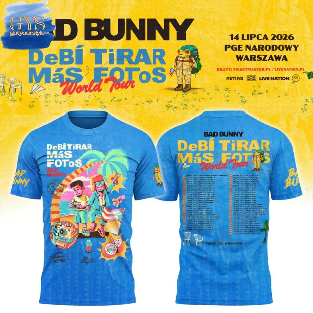 Bad Bunny DeBÍ TiRAR MáS FOToS World Tour T-Shirt