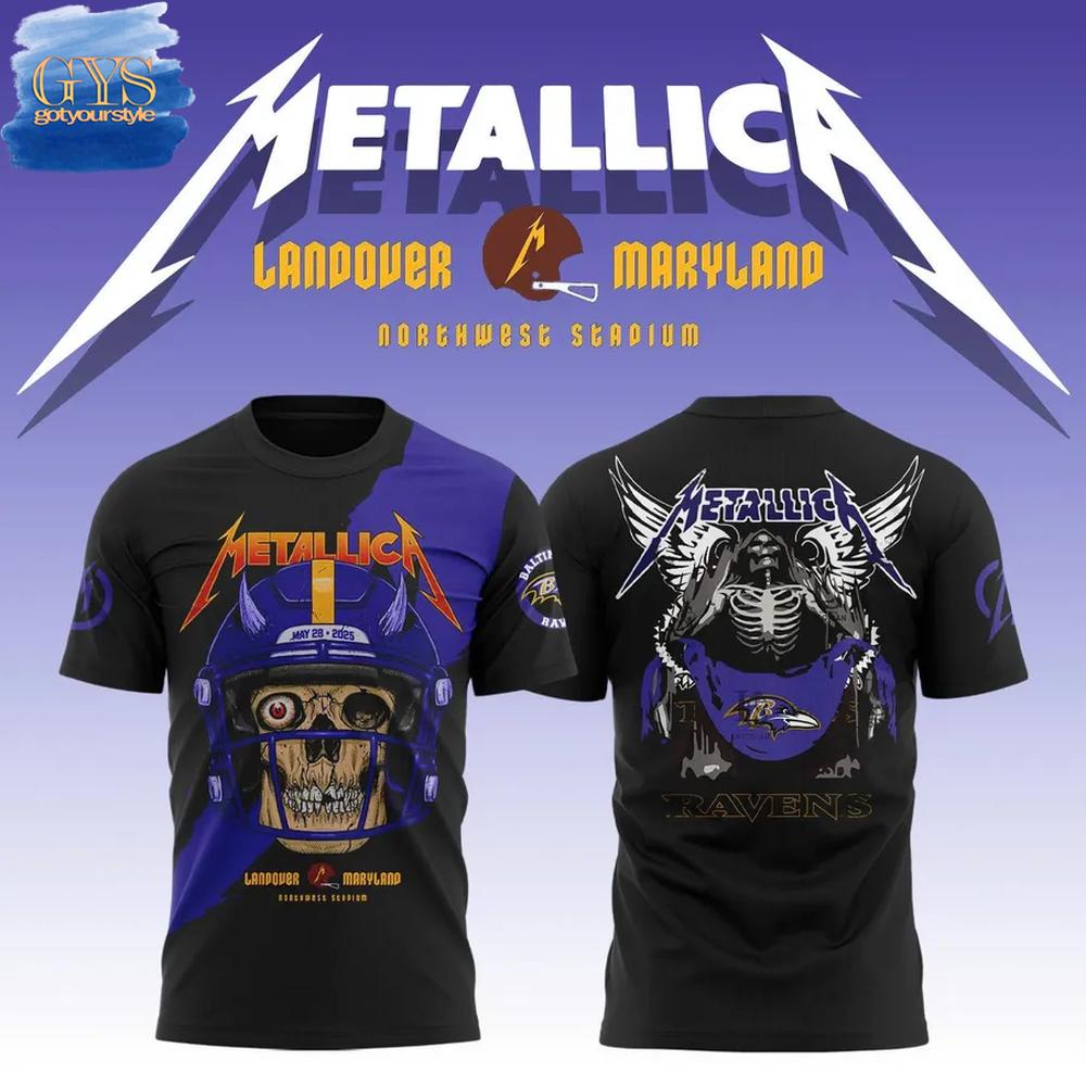 Baltimore Ravens x Metallica M72 World Tour T-Shirt