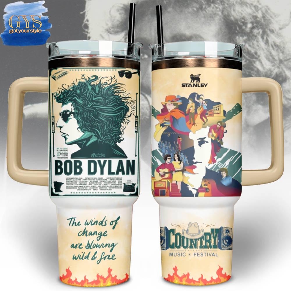 Bob Dylan Country Music Limited Edition 40 Oz Stanley Cup