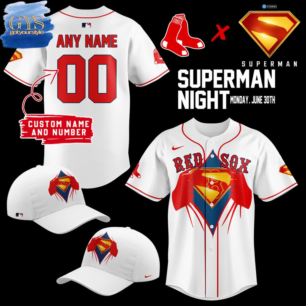 Boston Red Sox 2025 Superman Night Limited Edition Baseball Jersey
