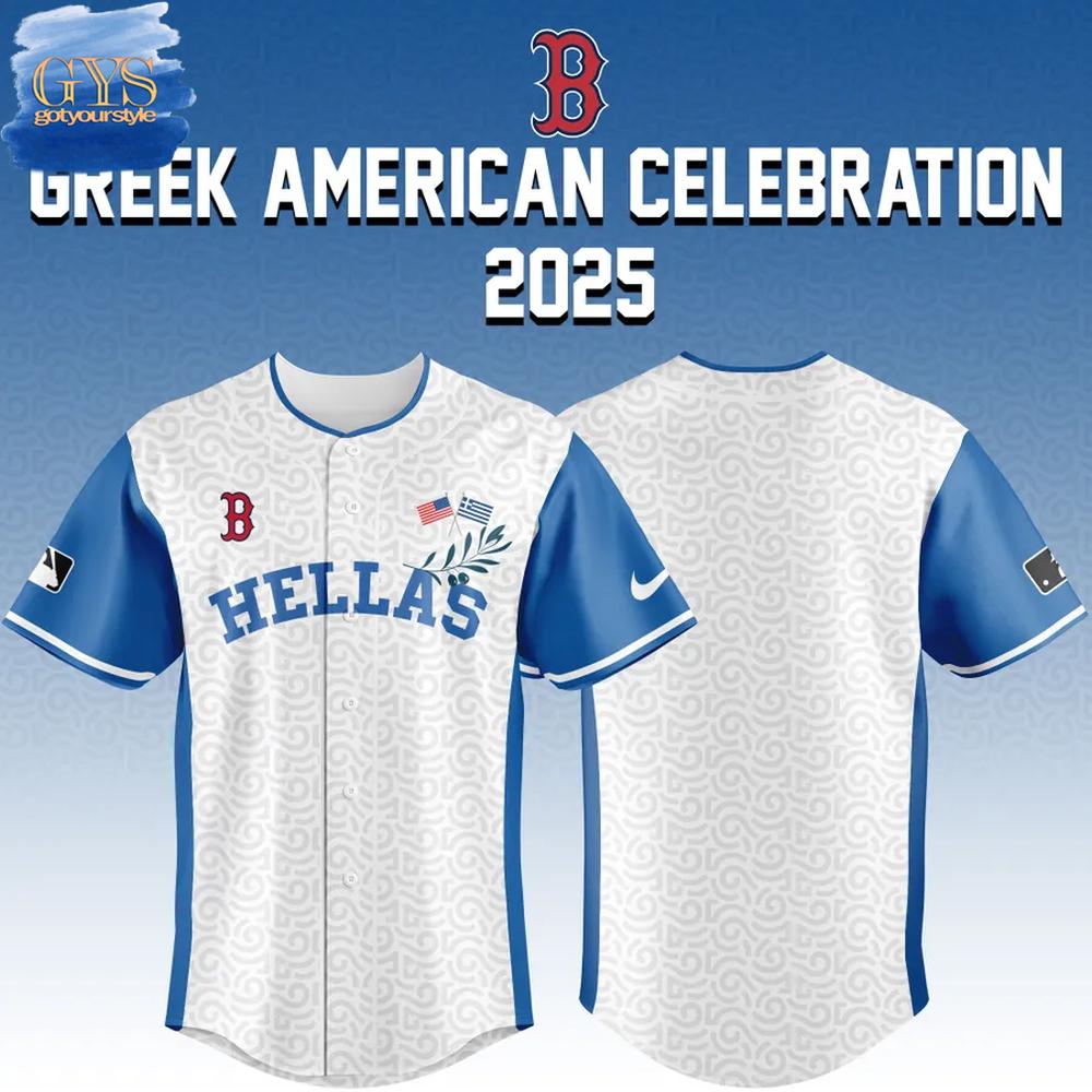 Boston Red Sox x Greek American Celebration Limited Edition Baseball Jersey