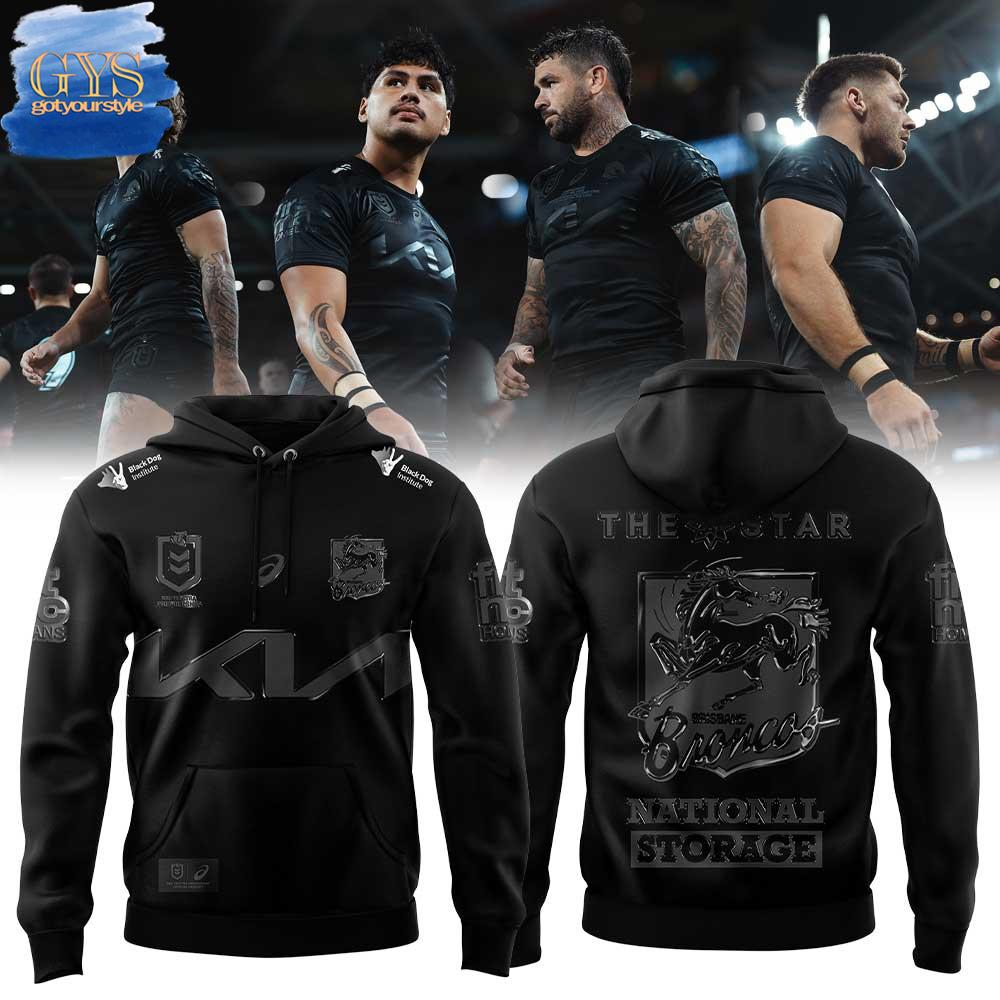 Brisbane Broncos 2025 Black Jersey Limited Edition Hoodie