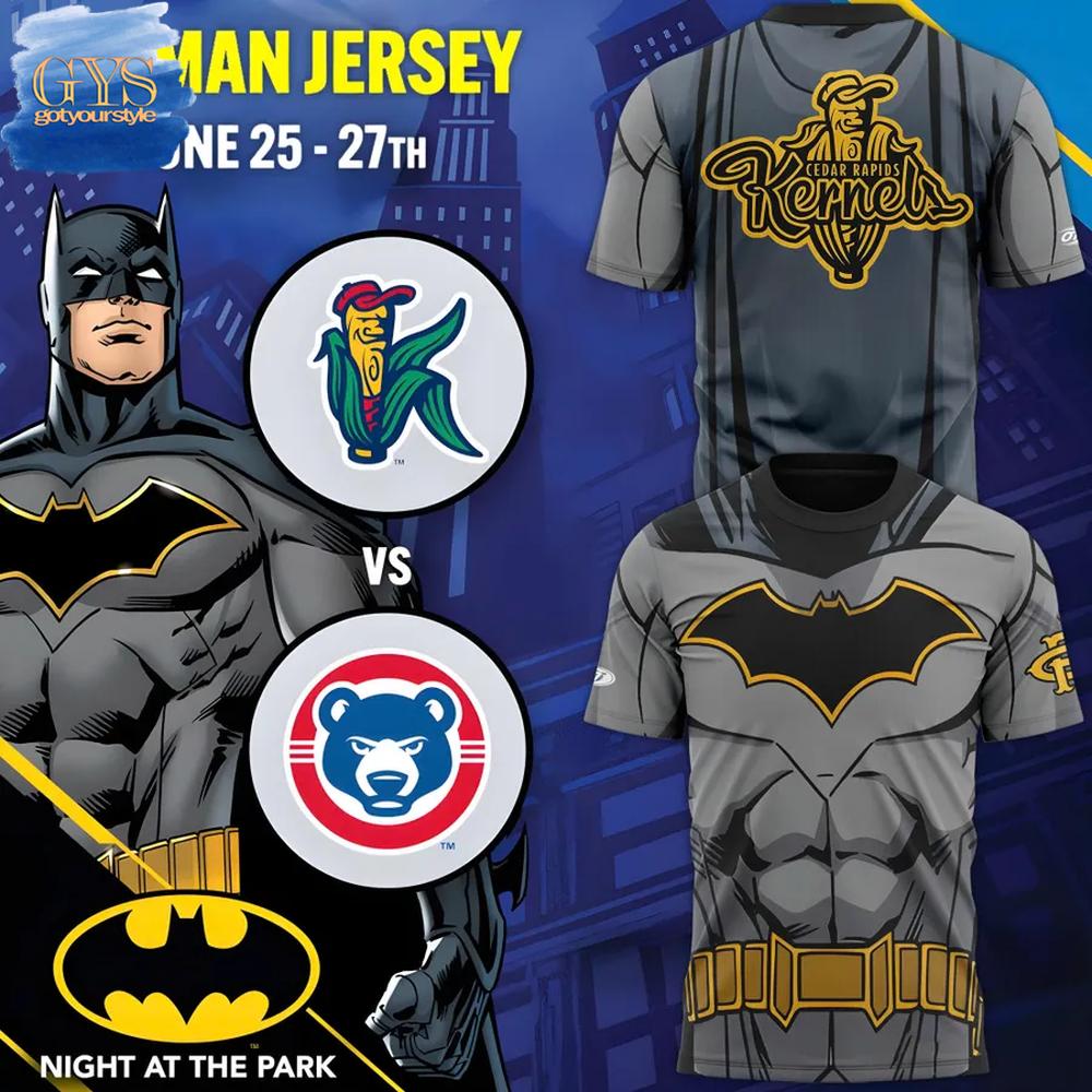 Cedar Rapids Kernels x Batman Night 2025 T-Shirt