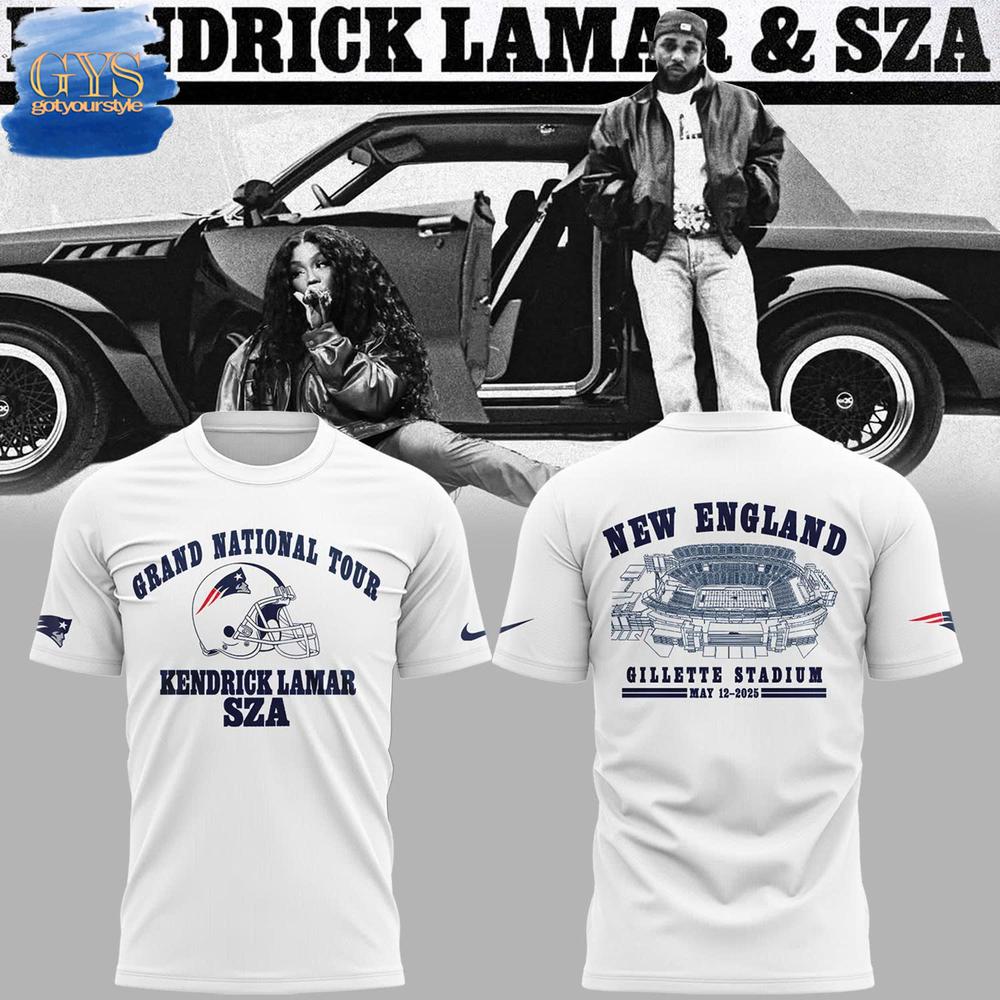 New England Patriots x Kendrick Lamar x SZA Grand National Tour T-Shirt