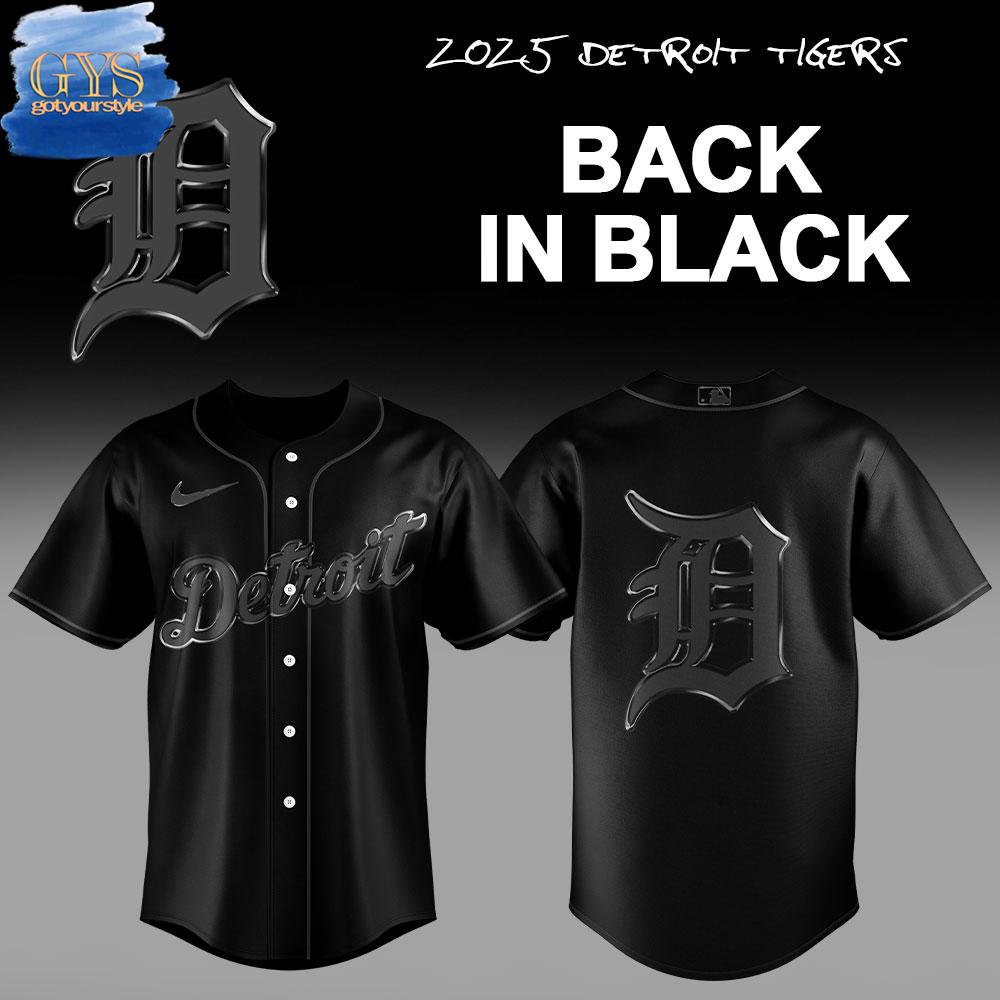Detroit Tigers Back In Black Limited Edition Baseball Jersey