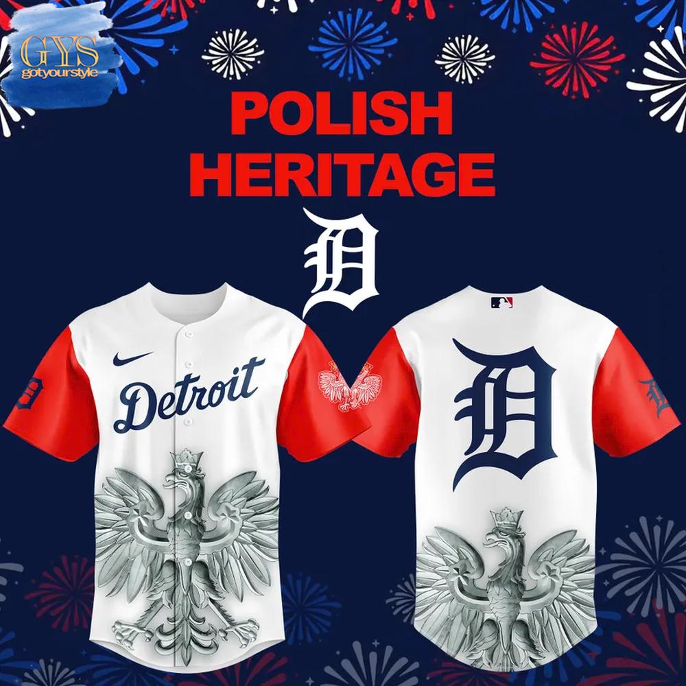 Detroit Tigers Polish Heritage Limited Edition Baseball Jersey