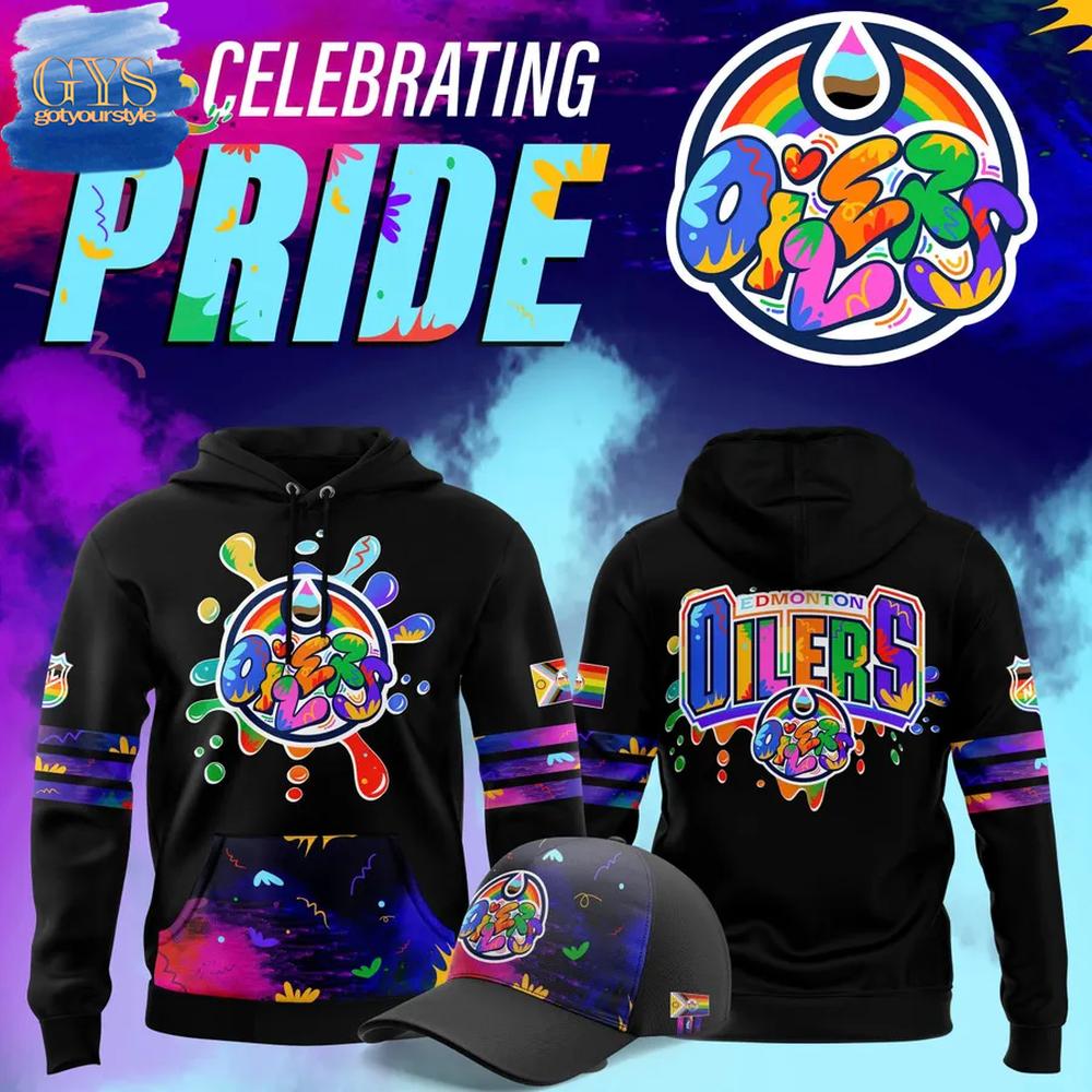 Edmonton Oilers 2025 Pride Month Limited Edition Graffiti Hoodie