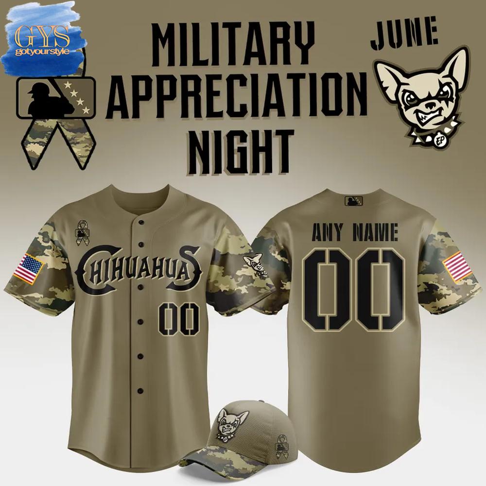El Paso Chihuahuas Military Appreciation Night Limited Edition Baseball Jersey